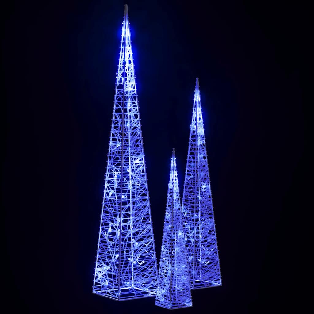 vidaXL Light Cone Set | Blue | Acrylic | Small | Light Cone Set | Cone-shaped 4