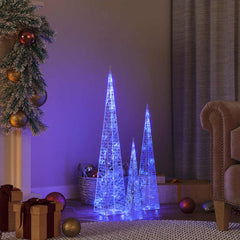 vidaXL Light Cone Set | Blue | Acrylic | Small | Light Cone Set | Cone-shaped 1