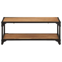 vidaXL Coffee Table | Natural Brown | Solid Acacia Wood, Powder-Coated Iron 2