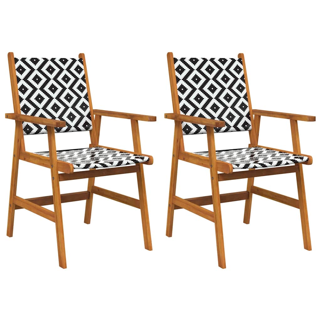Garden Chairs Solid Acacia Wood 2