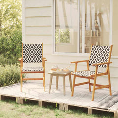 Garden Chairs Solid Acacia Wood 2