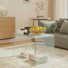 vidaXL Side Table 40x40x60 cm Tempered Glass 1