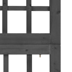 vidaXL 3-Panel Room Divider/Trellis Solid Fir Wood Black 121x180 cm 5