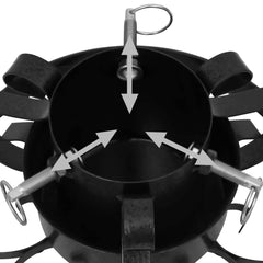 331320 vidaXL Christmas Tree Stand Black 29x29x15,5 cm 5