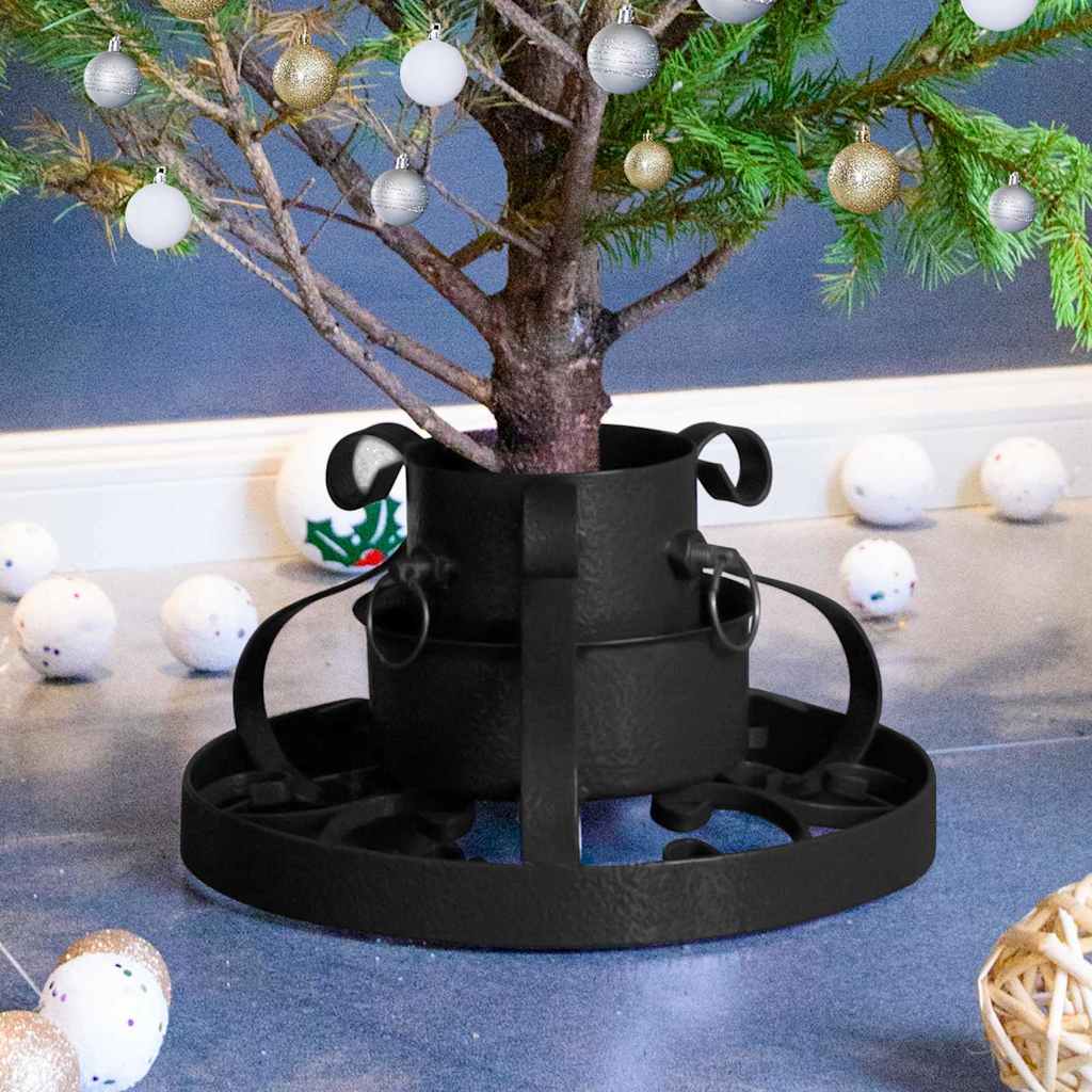 331320 vidaXL Christmas Tree Stand Black 29x29x15,5 cm 1