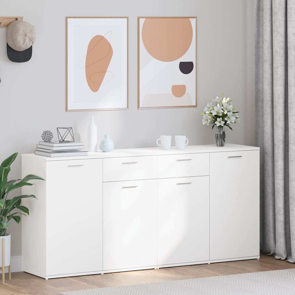 Sideboard 80x36x75 cm Engineered Wood White 160 cm