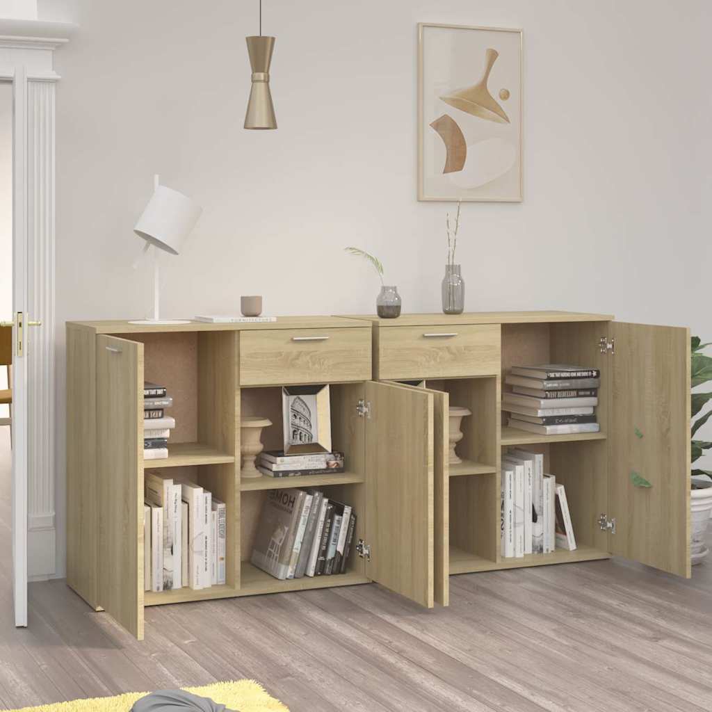 Sideboard 80x36x75 cm Engineered Wood Sonoma oak 160 cm