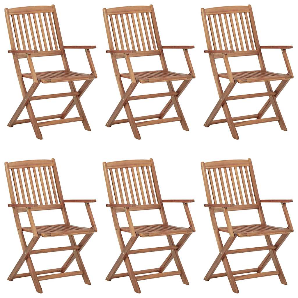 Folding Chairs Solid Acacia Wood with armrest 6