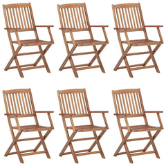 Folding Chairs Solid Acacia Wood with armrest 6