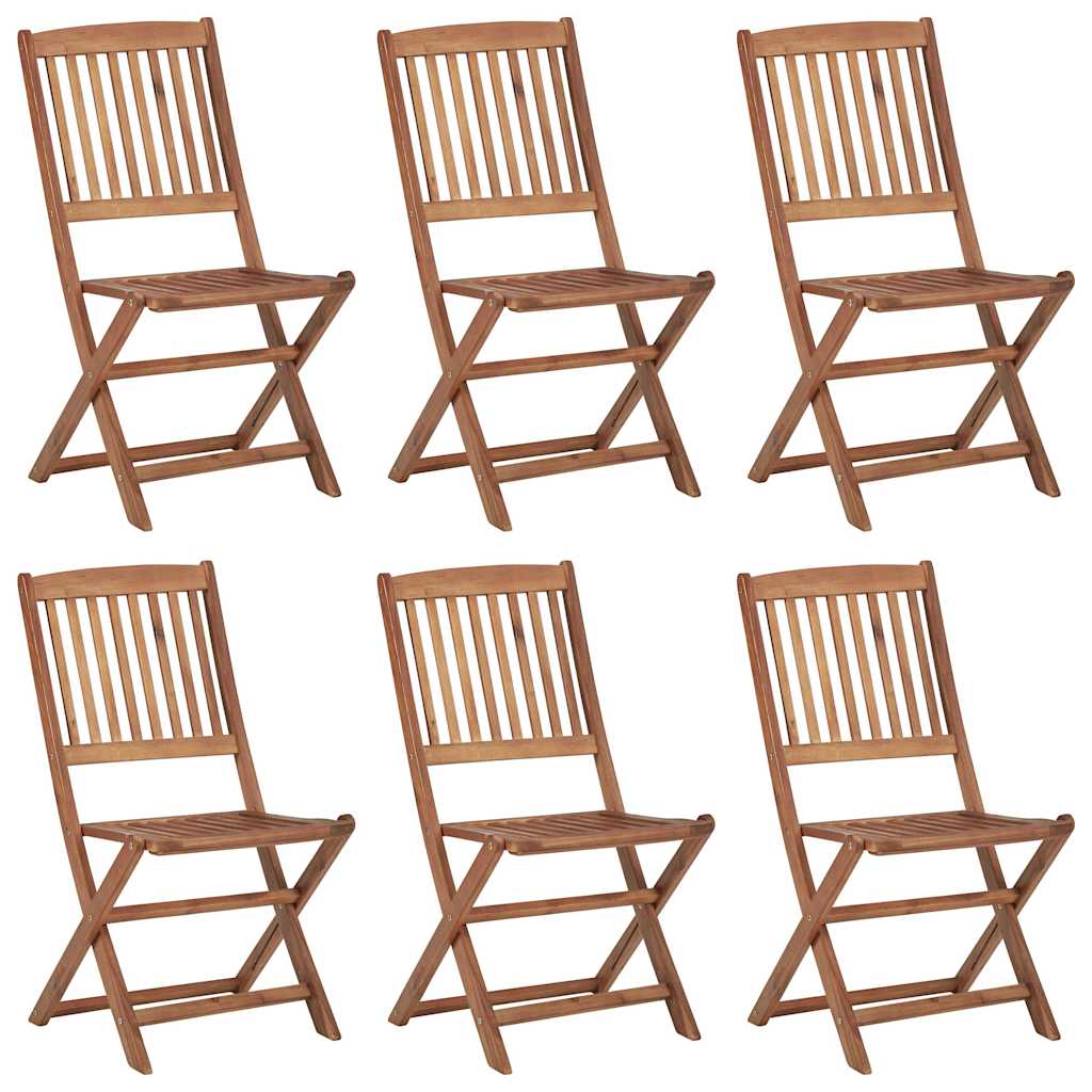 Folding Chairs Solid Acacia Wood without armrest 6