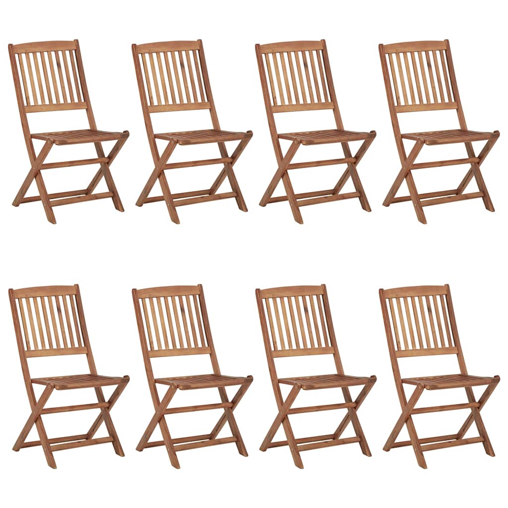 Folding Chairs Solid Acacia Wood without armrest 8