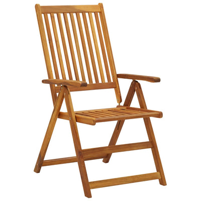 Folding Garden Chairs 8 pcs Solid Acacia Wood