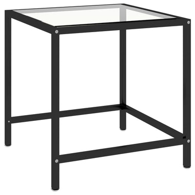 Tea Tables 2 pcs Tempered Glass Black