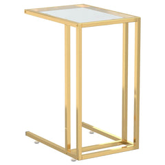 vidaXL Computer Side Table Transparent 50x35x65 cm Tempered Glass 2