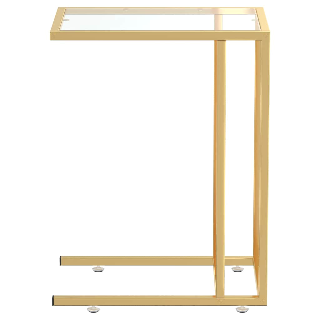 vidaXL Computer Side Table Transparent 50x35x65 cm Tempered Glass 4