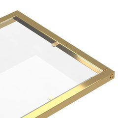 vidaXL Computer Side Table Transparent 50x35x65 cm Tempered Glass 5