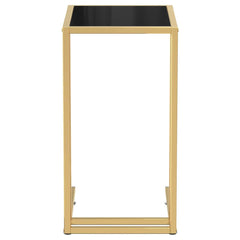 vidaXL Computer Side Table Black 50x35x65 cm Tempered Glass 3