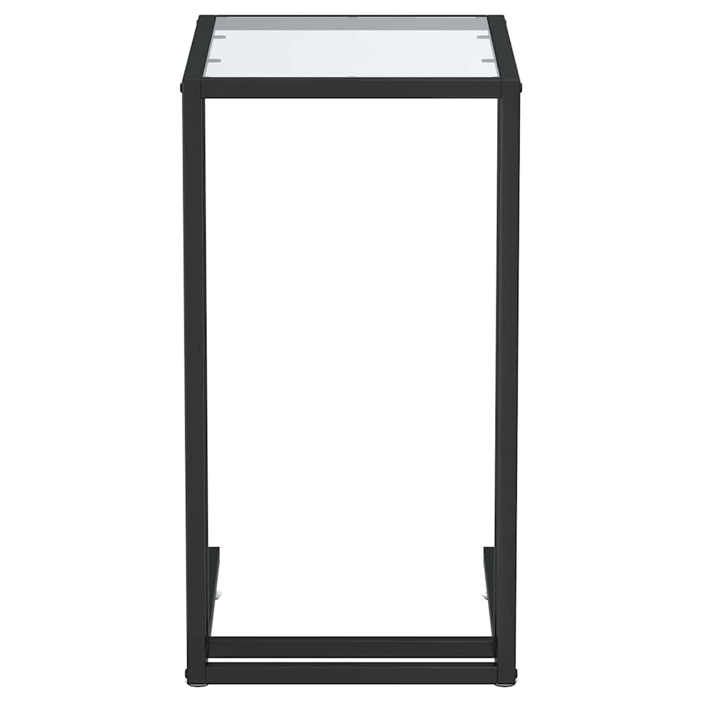 vidaXL Side Table | Transparent and Black 3