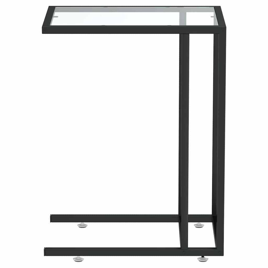 vidaXL Side Table | Transparent and Black 4