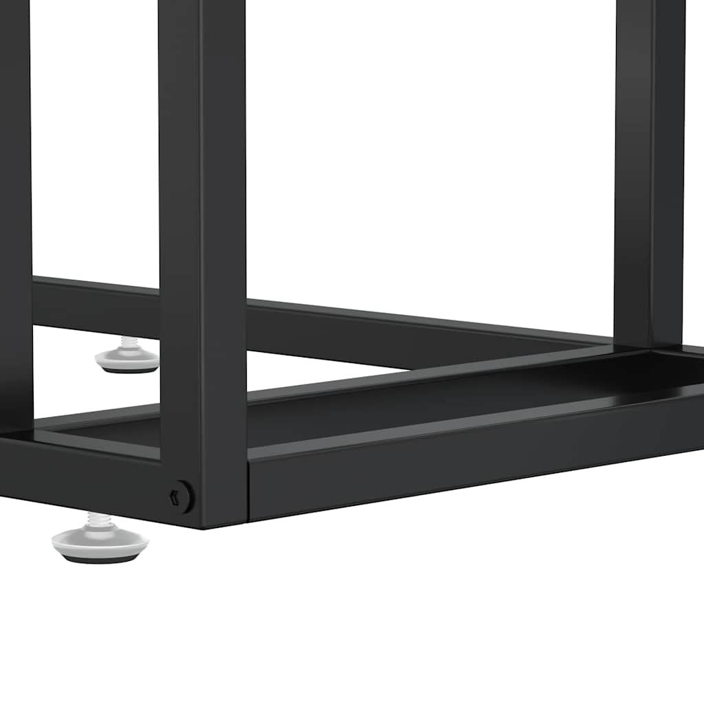 vidaXL Side Table | Transparent and Black 6