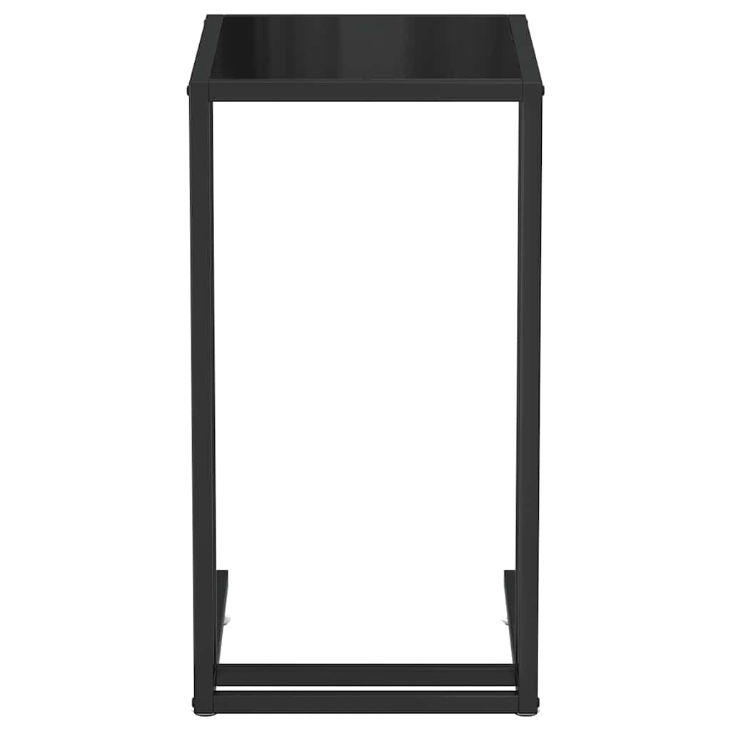 vidaXL Computer Side Table Black 50x35x65 cm Tempered Glass 3