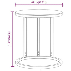 vidaXL Side Table | Gold and Transparent | Tempered glass, powder-coated iron 6