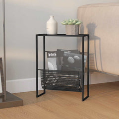 vidaXL Magazine Rack | Black | Steel | Medium | Magazine Rack | Rectangular 1