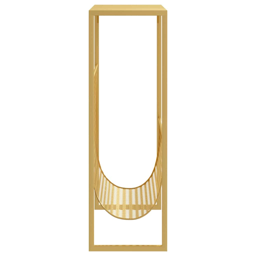 vidaXL Magazine Rack | Gold | Steel | Medium | Storage | Magazine Rack 4