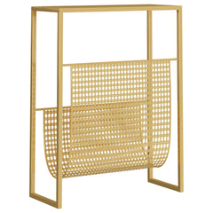 vidaXL Magazine Rack | Gold | Steel | Medium | Storage | Magazine Rack 5