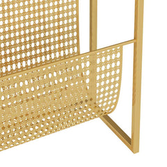vidaXL Magazine Rack | Gold | Steel | Medium | Storage | Magazine Rack 6