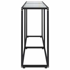 vidaXL Console Table | Transparent | Tempered glass, powder-coated steel 4