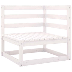vidaXL Garden 2-Seater Sofa White Solid Pinewood 4