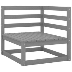 vidaXL Garden 2-Seater Sofa Grey Solid Pinewood 4