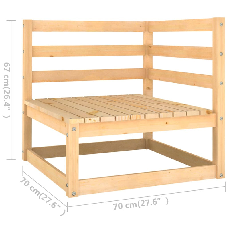 7 Piece Garden Lounge Set Solid Wood Pine