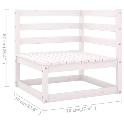 Conjunto de salón de jardín de 10 piezas de madera maciza de pino blanco