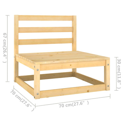 12 Piece Garden Lounge Set Solid Wood Pine