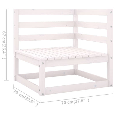 6 Piece Garden Lounge Set Solid Wood Pine