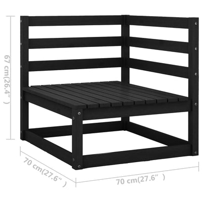 Conjunto de salón de jardín de 10 piezas de madera maciza de pino