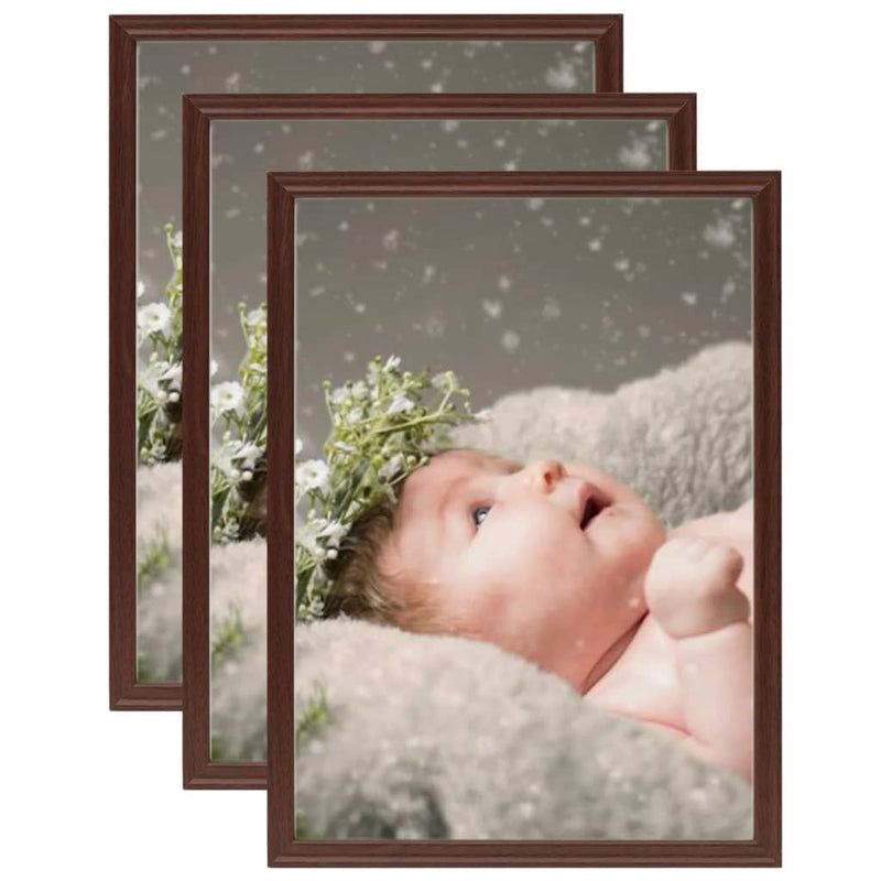 Photo Frames Collage 3 pcs for Wall or Table Dark Red 50x70 cm