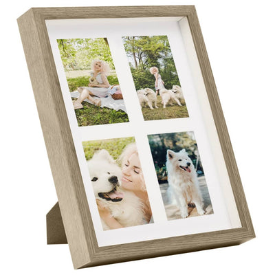 3D Box Photo Frames 5 pcs Dark Wood 28x35cm for 4x