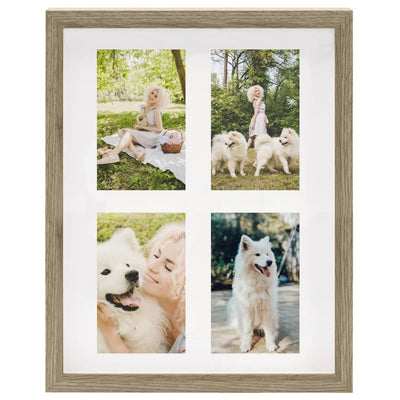 3D Box Photo Frames 5 pcs Dark Wood 28x35cm for 4x