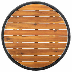 vidaXL Tea Table | Black | PE Rattan | Small | Foldable | Tea Table | Round 5