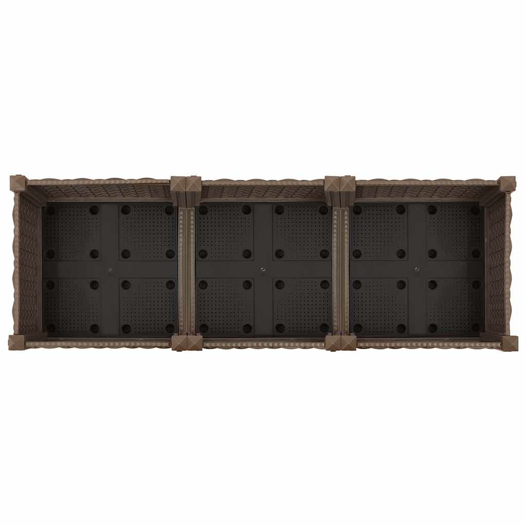 316513 vidaXL Raised Bed 120x40x23 cm Polypropylene 5