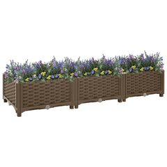 316513 vidaXL Raised Bed 120x40x23 cm Polypropylene 1