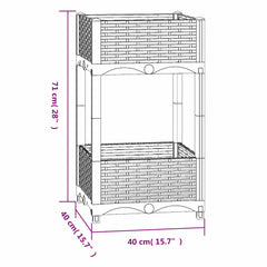 316519 vidaXL Raised Bed 40x40x71 cm Polypropylene 6