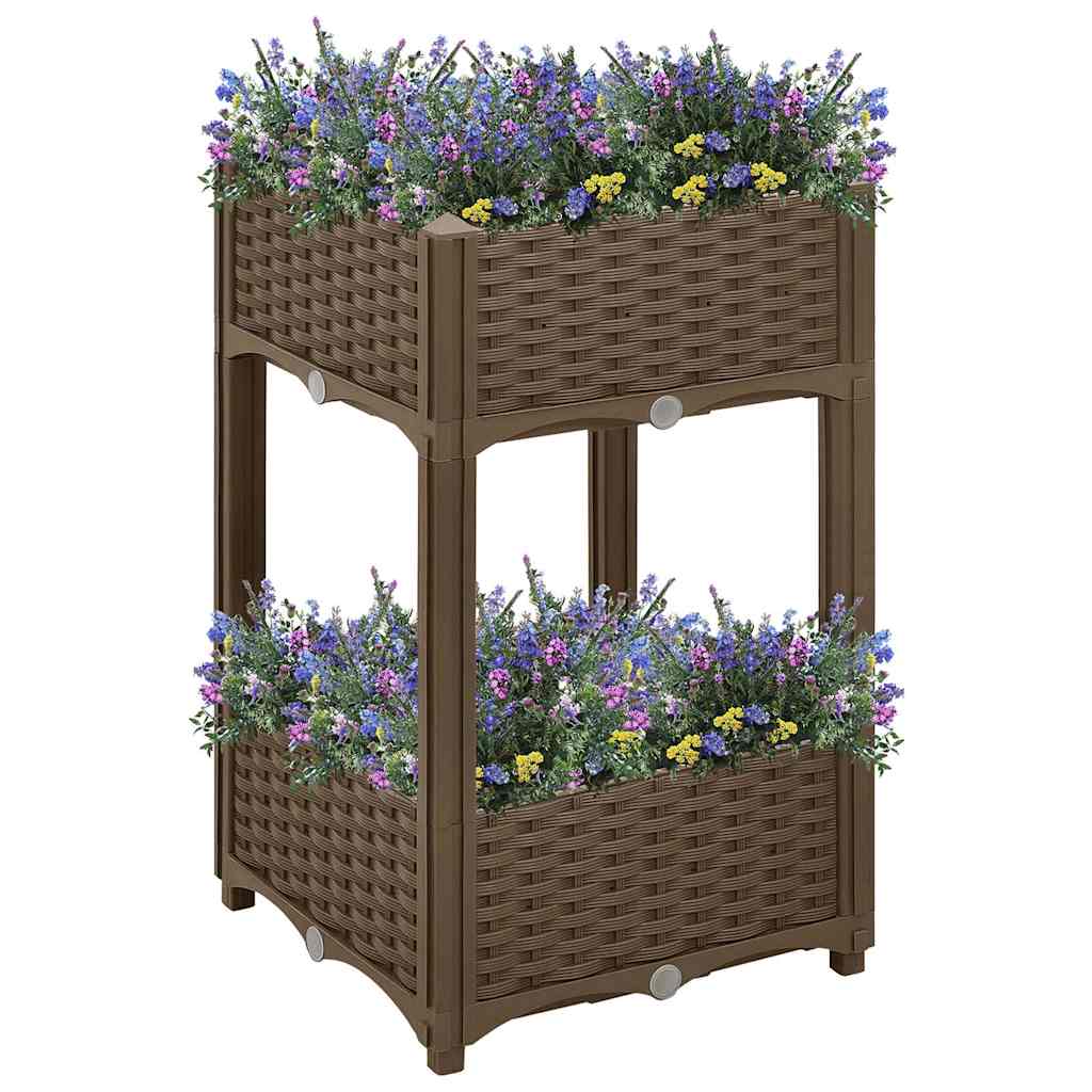 316519 vidaXL Raised Bed 40x40x71 cm Polypropylene 1