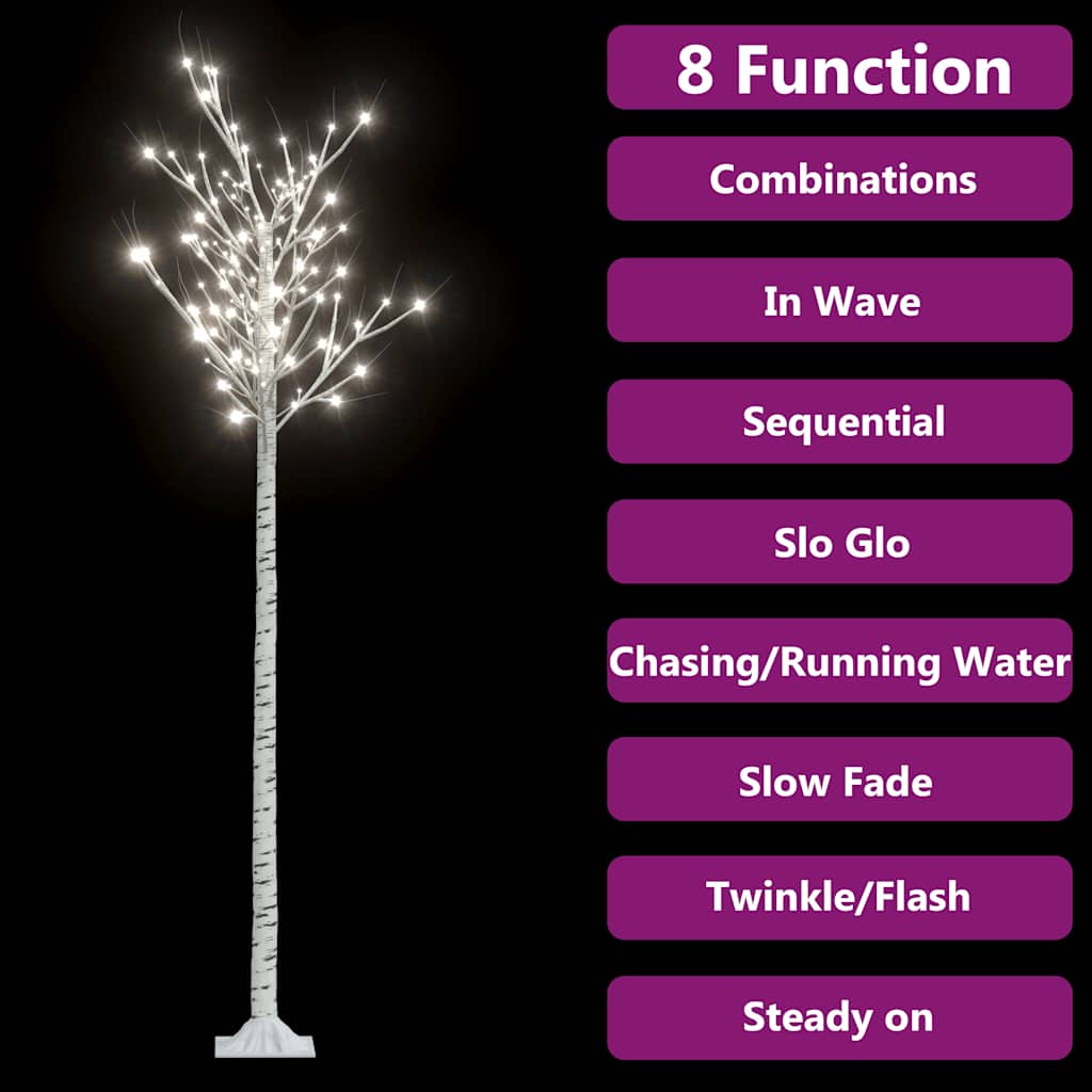 vidaXL Christmas Tree | White | Plastic | 2.2 metres tall | Christmas Tree 3