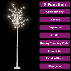 vidaXL Christmas Tree | White | Plastic | 2.2 metres tall | Christmas Tree 3