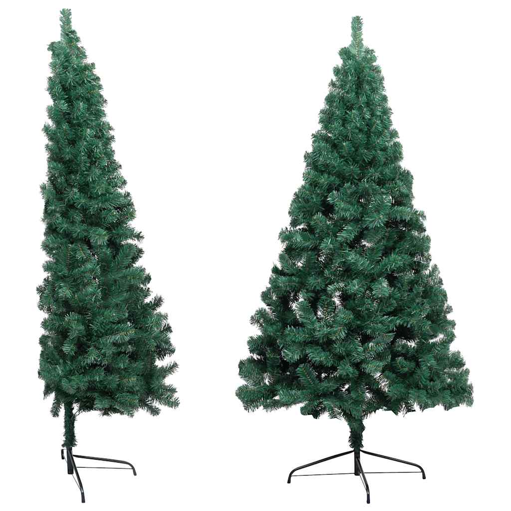 vidaXL Artificial Half Pre-lit Christmas Tree with Ball Set Green 240 cm 3