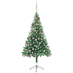 vidaXL Artificial Pre-lit Christmas Tree with Ball Set 150cm 380 Branches 1